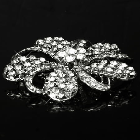 Sparkly Crystal Diamante Flower Brooch Wedding Prom Bridal Dress Pin 2.68" Sparkly Crystal Diamante Flower Brooch Wedding Prom Bridal Dress Pin 2.68"